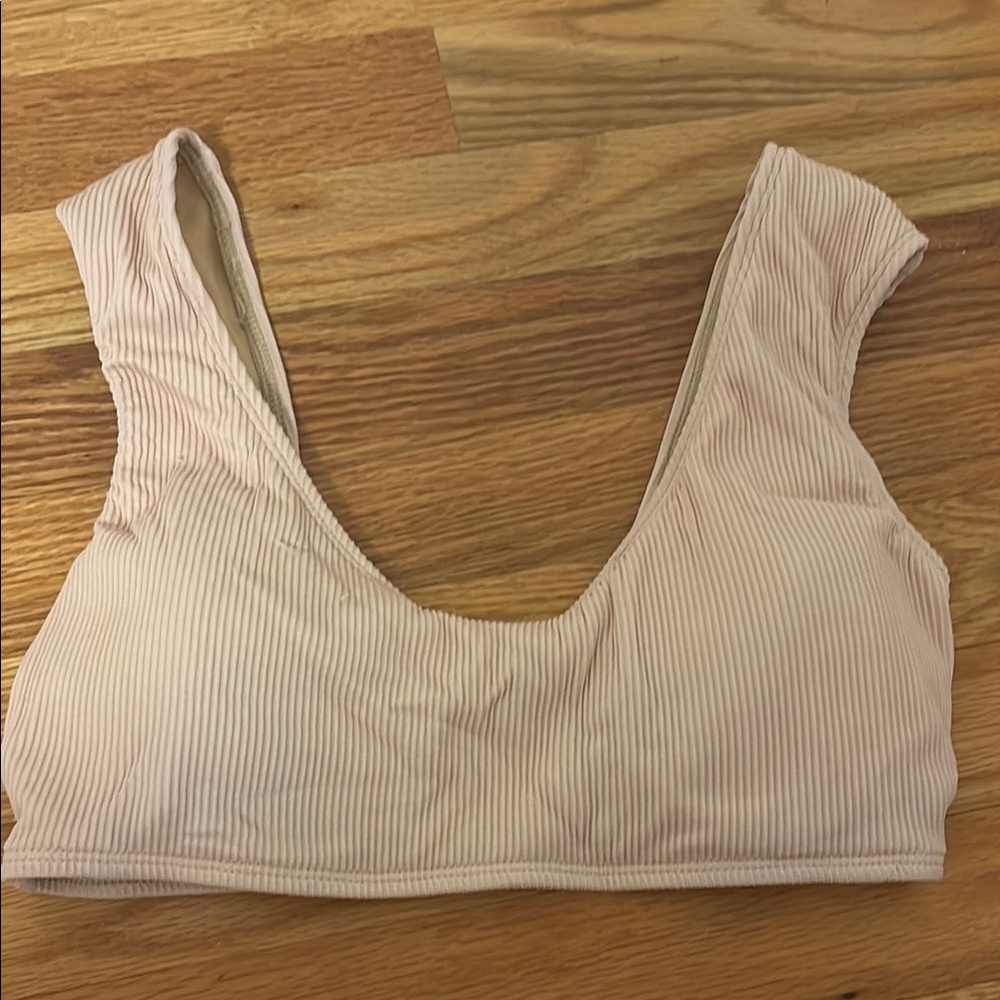 Soft Pink Ribbed Bikini Set - Picture 2 of 6